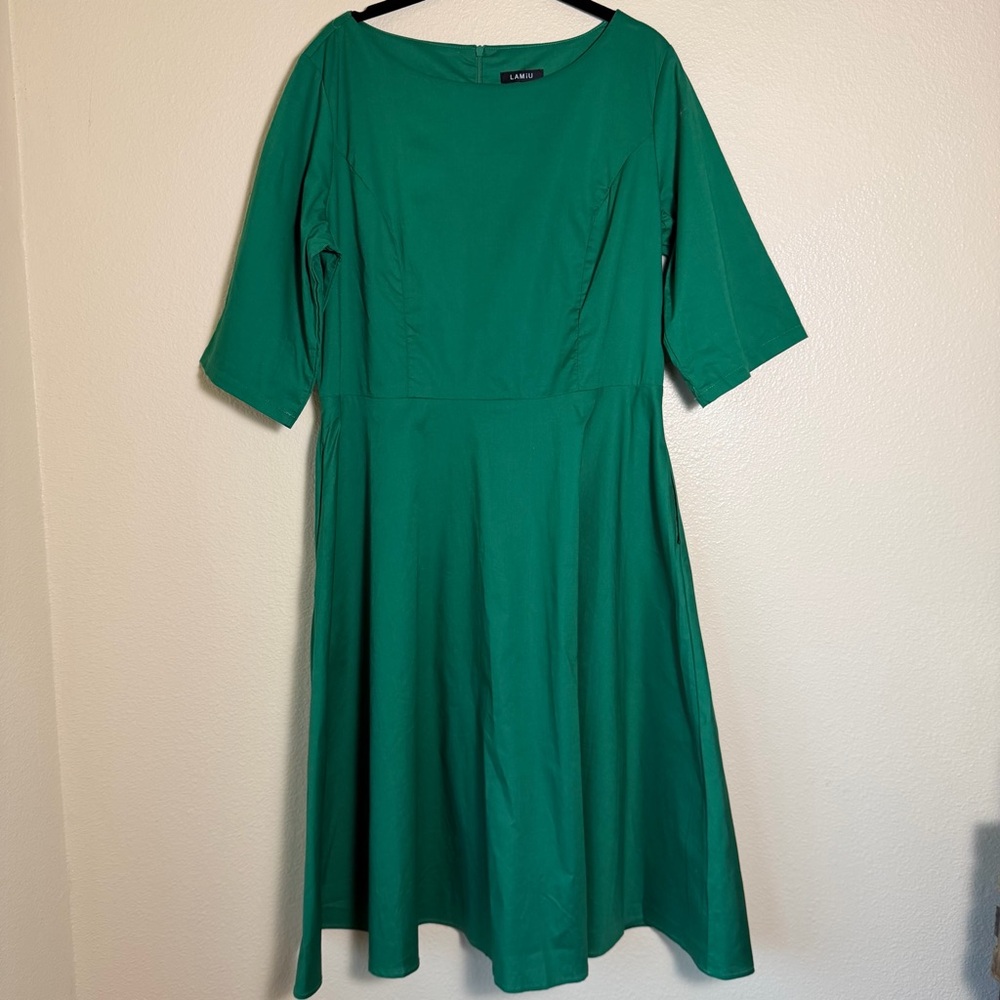 LAMiU Retro Swing Midi Dress, Size XL